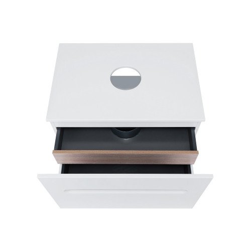 Тумба подвесная Qtap Virgo 700х476х469 White/Whitish oak со столешницей QT1879TPА701WWO