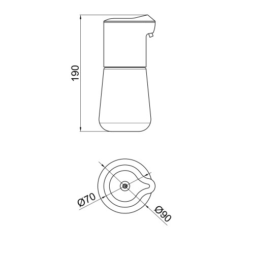 Дозатор для жидкого мыла пенный Qtap Pohodli автоматический 4,5V QT144WH42926 White (Autodávkovač)