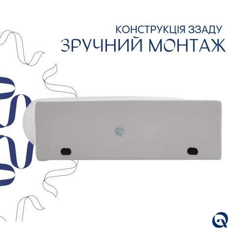 Комплект Qtap Leo: Раковина подвесная овальная левая 430x290x140 мм White + Донный клапан PU02O