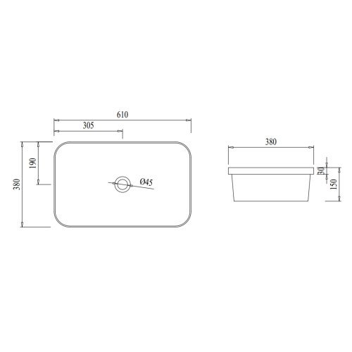Раковина Qtap Scorpio 610х380х150 White с донным клапаном QT1411K491W