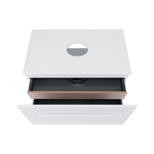 Тумба подвесная Qtap Virgo 800х476х469 White/Whitish oak со столешницей QT1879TPА801WWO