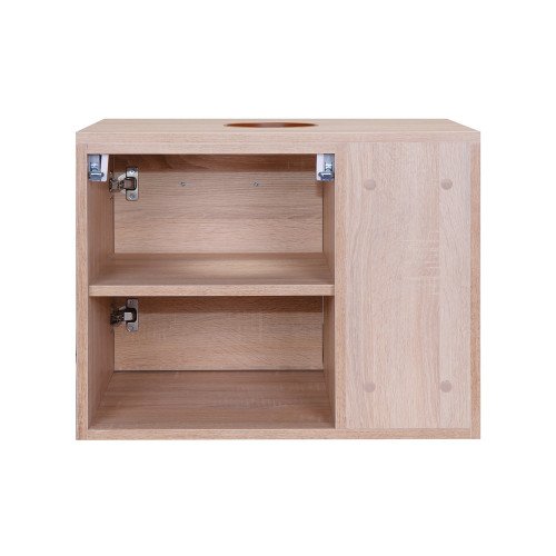 Тумба подвесная Qtap Pisces 600х480х437 Whitish oak со столешницей QT2579TPЛ603WO
