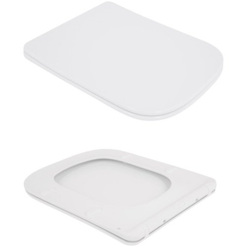 Унітаз підвісний Crow Rimless 485х340х330 мм, White, з сидінням Slim Duroplast/ Soft-close/ Quick Release QT05335171RW Qtap