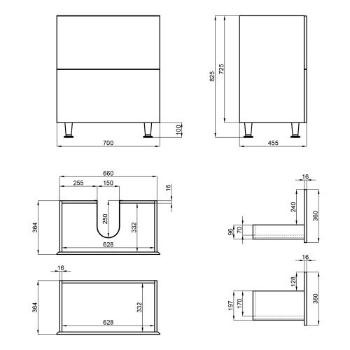 Тумба напольная Qtap Tern 700х725х437 White QT1773TNL701W