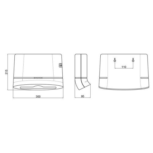 Держатель для бумажных полотенец Qtap Pohodli 300 мм QTDR600WP White (Držák)