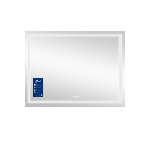 Зеркало Qtap Mideya 900х700 с LED-подсветкой Touch, с антизапотеванием Reverse QT2078NCF9070W