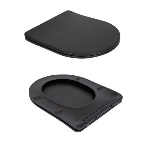 Унитаз подвесной Qtap Robin New Ultra Quiet с сиденьем с сиденьем Soft-Close MATT BLACK QT13332381АSMB