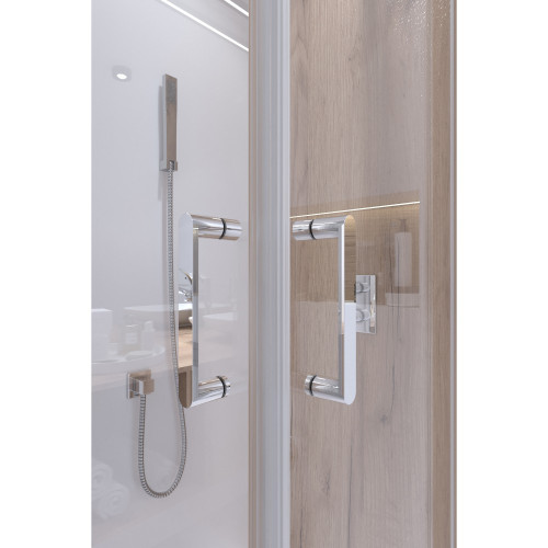 Набор Qtap душевая кабина Taurus CRM1099SC6 Clear + поддон Unisquare 309915
