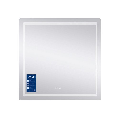 Зеркало Qtap Mideya 800x800 с LED-подсветкой Touch, с антизапотеванием QT2078NCF8080W