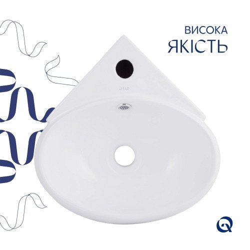 Раковина Qtap Leo 390x365x130 White QT11115010WN