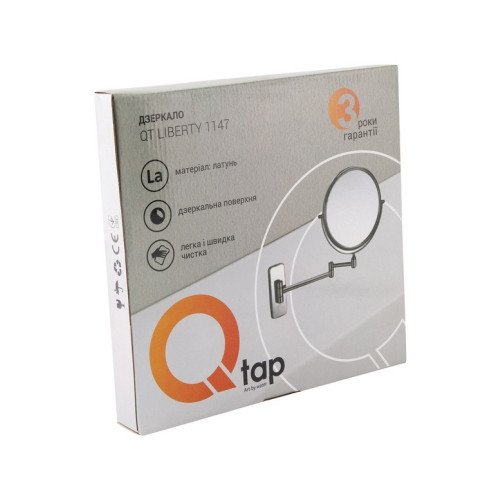 Косметическое зеркало Qtap Liberty настенное D 200 мм QTLIBORO1147 Gold