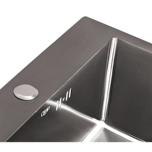 Кухонная мойка Qtap D5050BL Black 2.7/1.0 мм (QTD5050BLPVD10)