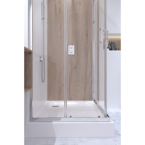 Набор Qtap душевая кабина Taurus CRM1099SC6 Clear + поддон Unisquare 309915