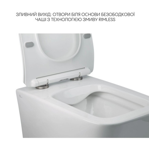 Комплект Qtap Crow 2 в 1: унітаз підвісний Rimless + біде підвісне