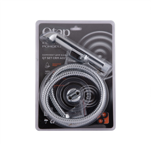 Набор для гигиенического душа Qtap Inspai-Varius округлый QTSETCRMA021 Chrome/Grey (Set)