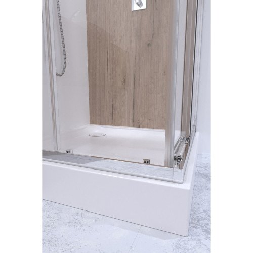 Набор Qtap душевая кабина Taurus CRM1099SC6 Clear + поддон Unisquare 309915