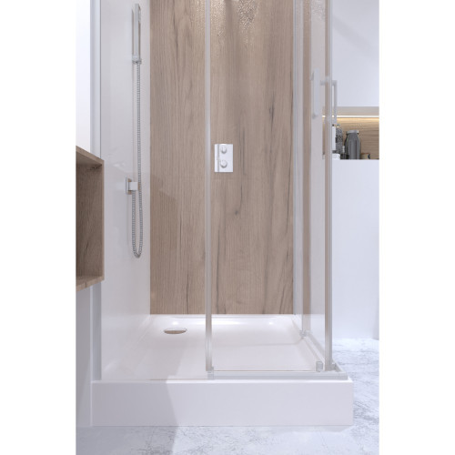 Набор Qtap душевая кабина Taurus WHI1099SC6 Clear + поддон Unisquare 309915