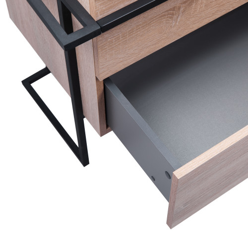 Тумба підлогова Qtap Taurus 700х616х437 Whitish oak зі стільницею QT2480TNT703WO