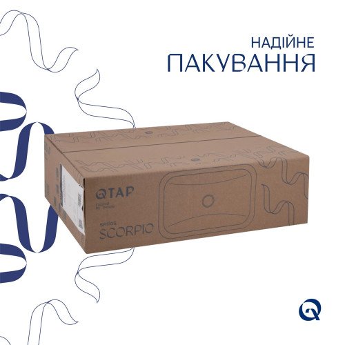 Комплект Qtap Scorpio: Раковина врезная прямоугольная 500х380х145 мм White + Донный клапан PU02