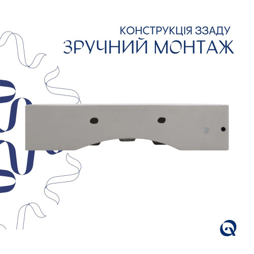 Комплект Qtap Nando LT: Раковина подвесная прямоугольная 600х440х130 мм White + Донный клапан PU02O