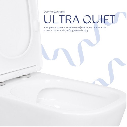 Унитаз напольный Qtap Stork Ultra Quiet 630×350×805 мм с сиденьем Soft-close, White QTSTO27W49260