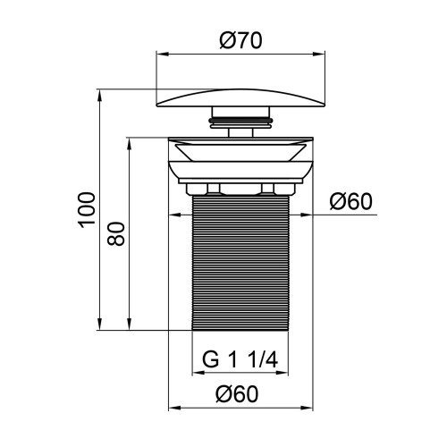 Донный клапан для раковины Qtap Liberty ANT L03