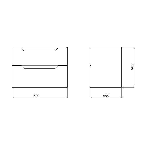 Тумба підвісна Qtap Scorpio 810х585х460 White QT1474TPВ801W