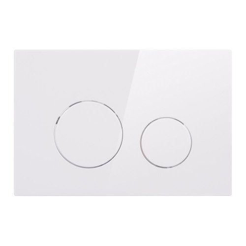 Готове рішення Qtap для ванної кімнати: підлоговий унітаз Swan Rimless + комплект інсталяції Nest 2 в 1 (кругла клавіша White)