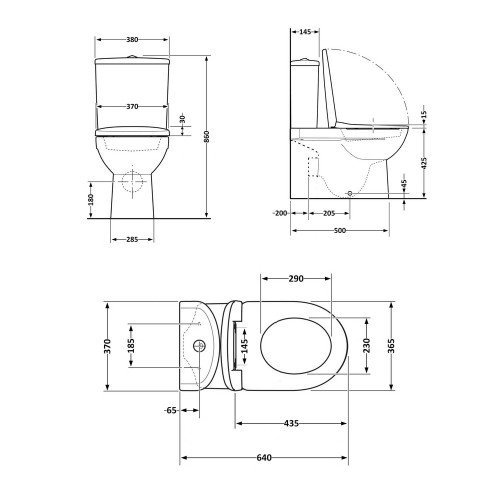 Унітаз підлоговий Qtap Swan Ultra Quiet з сидінням Soft-close 640x360x835 мм QT16222182TW White