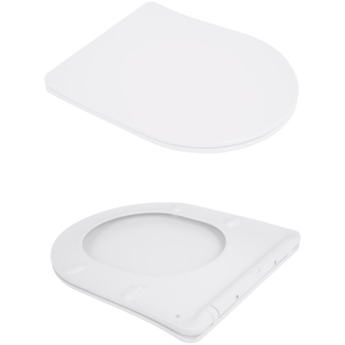 Унитаз подвесной Jay Rimless 485×360×320 мм, White, с сиденьем Slim Duroplast/ Soft-close/ Quick Relase QT07335177RW Qtap