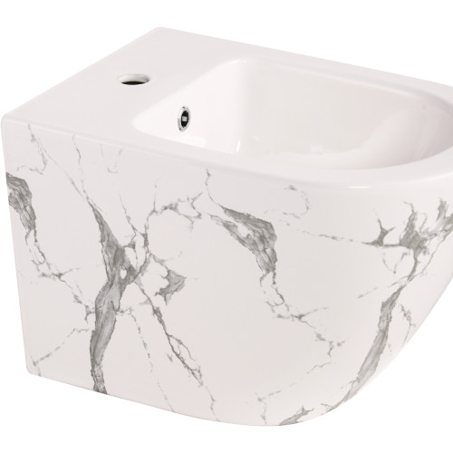 Биде подвесное Qtap Robin 515x370x350 мм, Marble QT13551381GMR