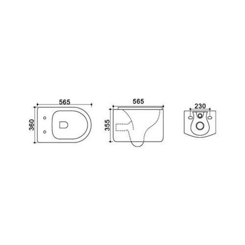 Унитаз подвесной Q-tap Merlin WHI 2044A безободковый