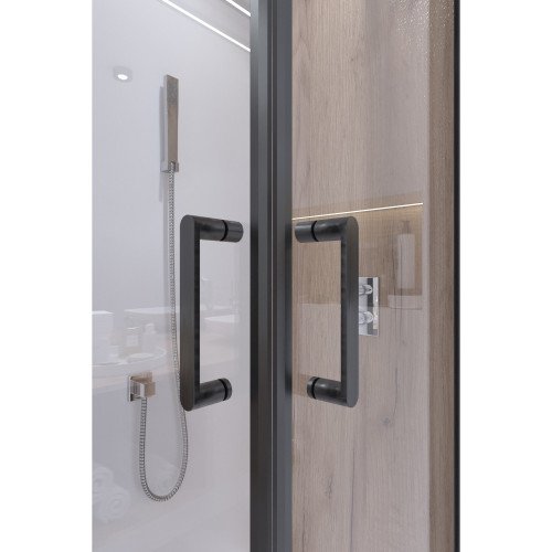 Набір Qtap душова кабіна Taurus BLA1099SC6 Clear + піддон Unisquare 309915