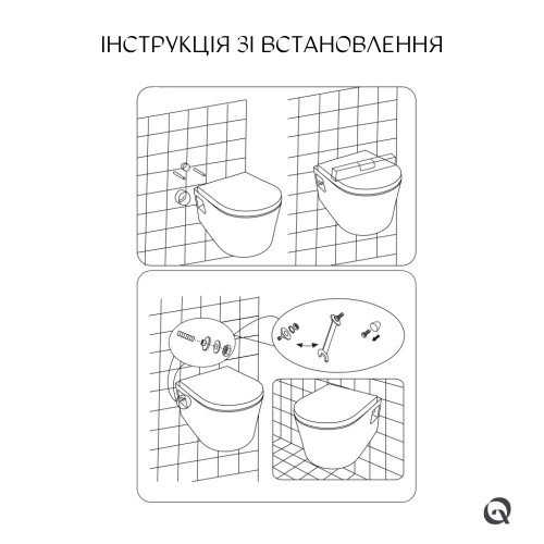 Унитаз подвесной Qtap Robin безободковый с сиденьем Soft-close QT13332141ERW