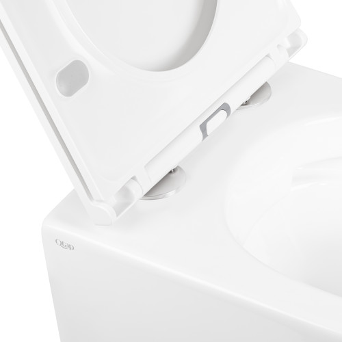 Унитаз подвесной Qtap Robin безободковый с сиденьем Slim Soft-close QT1333046ERW