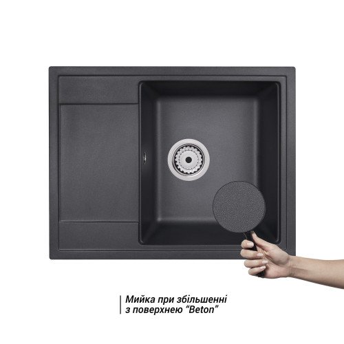 Кухонна мийка Qtap CS 6450 Beton (QT6450BET502)
