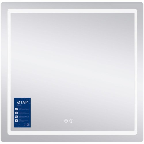 Зеркало Qtap Mideya (MI2) 700х800 с LED-подсветкой Touch, с антизапотеванием, диммером, рег. яркости QT2078DCF7080