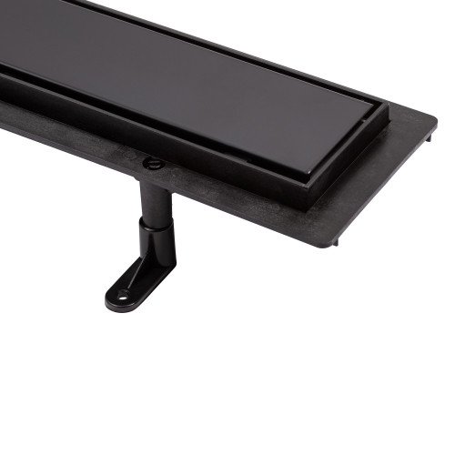 Трап лінійний Qtap Dry Tile304-800MBLA з нержавіючою решіткою 800х70