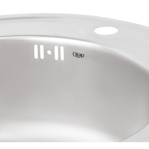 Кухонна мийка Qtap D510 0,8 мм Satin (QTD510SAT08)