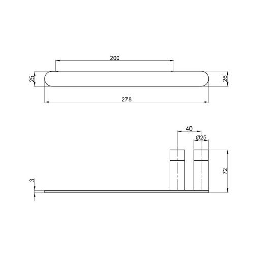 Полотенцедержатель Qtap Drzak 7102103B