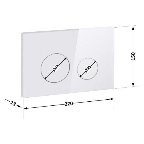 Панель смыва для унитаза Qtap Nest QT0111M11110W