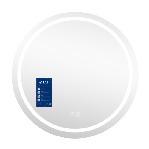 Зеркало Qtap Mideya R800 с LED-подсветкой Touch, с антизапотеванием QT2078NCR8080W