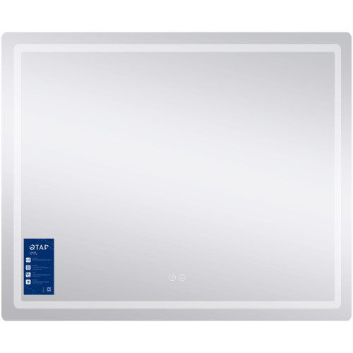 Зеркало Qtap Mideya (MI2) 900х700 с LED-подсветкой Touch, с антизапотеванием, с диммером, рег. яркости QT2078NCF9070
