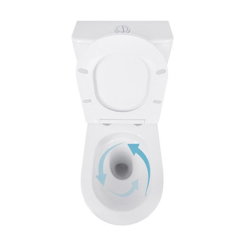 Унітаз-компакт Qtap Scorpio безободковий Ultra Quiet з сидінням Soft-close QT14222125AUQW