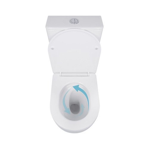 Унитаз-компакт Qtap Robin Ultra Quiet безободковый с сиденьем Soft-close QT13222128AUQ1W
