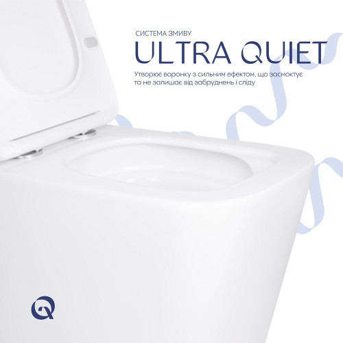 Унитаз подвесной Qtap Tern Ultra Quiet с сиденьем с сиденьем Soft-Close WHITE QT17332303AW