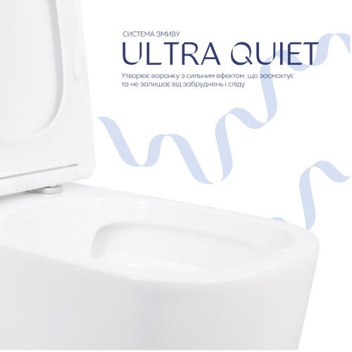 Унитаз напольный Qtap Aquarius Ultra Quiet 620×355×790 мм с сиденьем Soft-close, White QTAQAW27W49262