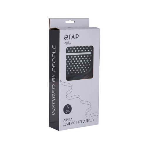 Лейка для ручного душа Qtap Rucni 260x120 мм округлая QTRUC125BLM45782 Black Matt
