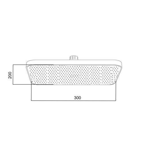 Лейка для верхнего душа Qtap Hlavova 300x200 мм прямоугольная QTHLA107BLM45783 Black Matt