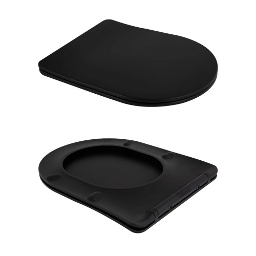 Унитаз подвесной Qtap Scorpio Ultra Quiet с сиденьем с сиденьем Soft-Close MATT BLACK QT14332380AMB